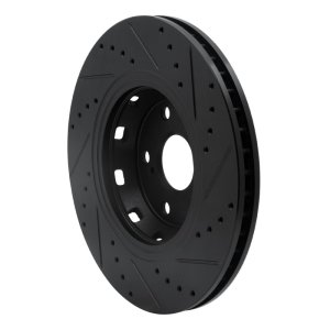 Toyota Venza Brake Rotor (1) - Front Left - R1 Concepts - Drilled & Slotted - Black - `09-`15